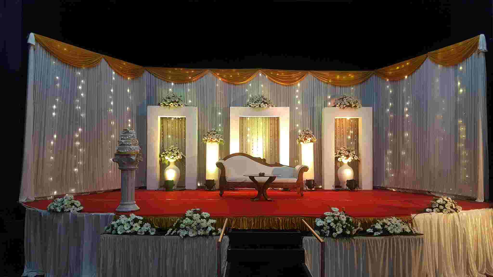 Simple Wedding stage Decoration Kerala
